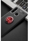 BFS  Huawei Y6P Kılıf Range Yüzüklü Silikon - Siyah-Kırmızı