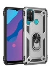 BFS  Huawei Y6P Kılıf Sofya Yüzüklü Silikon Kapak - Gümüş