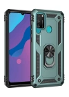 BFS  Huawei Y6P Kılıf Sofya Yüzüklü Silikon Kapak - Yeşil