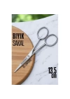 BFS  Ice Tempered Kobalt Çelik 702 Bıyık Makası - Bıyık Sakal Düzeltme Makası Kuaför Makası 13.5 cm