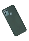 BFS  İnfinix Hot 10 Play Kılıf Nano içi Kadife Silikon - Koyu Yeşil