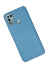 BFS  İnfinix Hot 10 Play Kılıf Nano içi Kadife Silikon - Mavi