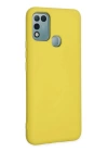 BFS  İnfinix Hot 10 Play Kılıf Nano içi Kadife Silikon - Sarı