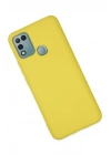 BFS  İnfinix Hot 10 Play Kılıf Nano içi Kadife Silikon - Sarı