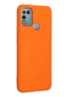 BFS  İnfinix Hot 10 Play Kılıf Nano içi Kadife Silikon - Turuncu