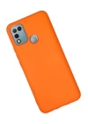 BFS  İnfinix Hot 10 Play Kılıf Nano içi Kadife Silikon - Turuncu