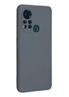 BFS  İnfinix Hot 11s Kılıf Nano içi Kadife Silikon - Gri