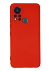 BFS  İnfinix Hot 11s Kılıf Nano içi Kadife Silikon - Kırmızı