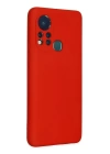 BFS  İnfinix Hot 11s Kılıf Nano içi Kadife Silikon - Kırmızı