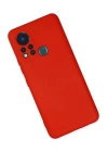 BFS  İnfinix Hot 11s Kılıf Nano içi Kadife Silikon - Kırmızı