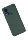 BFS  İnfinix Hot 11s Kılıf Nano içi Kadife Silikon - Koyu Yeşil