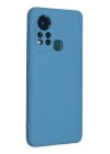 BFS  İnfinix Hot 11s Kılıf Nano içi Kadife Silikon - Mavi