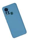 BFS  İnfinix Hot 11s Kılıf Nano içi Kadife Silikon - Mavi
