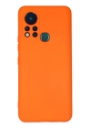BFS  İnfinix Hot 11s Kılıf Nano içi Kadife Silikon - Turuncu