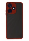 BFS  İnfinix Hot 30 4G Kılıf Montreal Silikon Kapak - Kırmızı