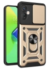 BFS  İnfinix Hot 30 4G Kılıf Pars Lens Yüzüklü Silikon - Gold