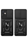 BFS  İnfinix Hot 30 4G Kılıf Pars Lens Yüzüklü Silikon - Siyah