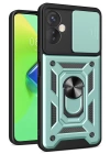 BFS  İnfinix Hot 30 4G Kılıf Pars Lens Yüzüklü Silikon - Yeşil