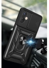 BFS  İnfinix Hot 30 5G Kılıf Pars Lens Yüzüklü Silikon - Siyah