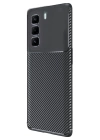 BFS  İnfinix Hot 50 4G Kılıf Auto Focus Karbon Kapak - Siyah