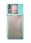 BFS  İnfinix Hot 9 Kılıf Palm Buzlu Kamera Sürgülü Silikon - Turkuaz
