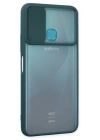 BFS  İnfinix Hot 9 Kılıf Palm Buzlu Kamera Sürgülü Silikon - Yeşil