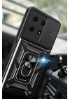 BFS  İnfinix Note 30 Kılıf Pars Lens Yüzüklü Silikon - Gold