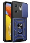 BFS  İnfinix Zero 30 4G Kılıf Pars Lens Yüzüklü Silikon - Lacivert