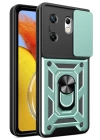 BFS  İnfinix Zero 30 4G Kılıf Pars Lens Yüzüklü Silikon - Yeşil
