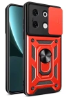 BFS  İnfinix Zero 30 5G Kılıf Pars Lens Yüzüklü Silikon - Kırmızı
