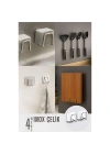BFS  Inox Çelik Çok Amaçlı Askı - Banyo Askısı - Mutfak Askısı Profesyonel 4 lü SET
