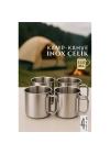 BFS  Inox Çelik Kamp Kupası - Kamp Bardağı 550 ml 4 LÜ SET