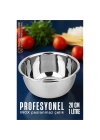 BFS  Inox Kase  - 20 Cm 1 Litre Karıştırma Kabı Profesyonel 304 Paslanmaz Çelik