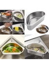 BFS Inox Lavabo Köşe Süzgeci Organizer 304 Paslanmaz Çelik