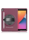 BFS  iPad 10.2 (7.nesil) Kılıf Hand Strap Tablet Kılıfı - Mürdüm