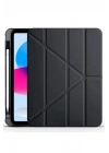 BFS iPad 2022 10.9 (10.nesil) Kılıf Kalemlikli Mars Tablet Kılıfı - Siyah