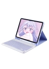 BFS  iPad 2022 10.9 (10.nesil) Kılıf KC01 Smart Klavyeli Tablet Kılıfı - Lila