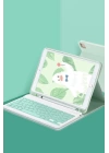 BFS  iPad 5 Air 9.7 Kılıf KC01 Smart Klavyeli Tablet Kılıfı - Açık Yeşil