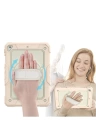 BFS  iPad 5 Air 9.7 Kılıf Strap New Tablet Kapak - Pembe