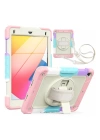 BFS  iPad 5 Air 9.7 Kılıf Tablet Rainbow Kapak - Pembe