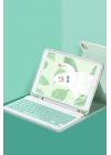 BFS  iPad Air 11 (2024) Kılıf KC01 Smart Klavyeli Tablet Kılıfı - Açık Yeşil