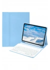 BFS  iPad Pro 11 (2022) Kılıf KC01 Smart Klavyeli Tablet Kılıfı - Açık Mavi