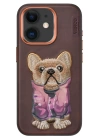 BFS  iPhone 11 Cute Desenli Kapak - Koyu Kahve
