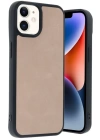 BFS  iPhone 11 Kılıf Aras Deri Kapak - Pudra