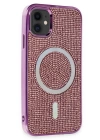 BFS  iPhone 11 Kılıf Diamond Magsafe Kapak - Derin Mor