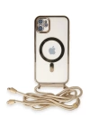 BFS  iPhone 11 Kılıf Divo Lazer Askılı Magsafe Kapak - Gold