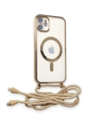 BFS  iPhone 11 Kılıf Divo Lazer Askılı Magsafe Kapak - Gold