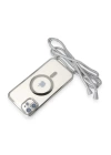 BFS  iPhone 11 Kılıf Divo Lazer Askılı Magsafe Kapak - Gümüş