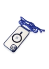 BFS  iPhone 11 Kılıf Divo Lazer Askılı Magsafe Kapak - Mavi