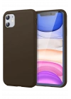 BFS  iPhone 11 Kılıf First Silikon - Kahverengi